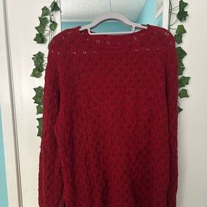 Red cotton sweater